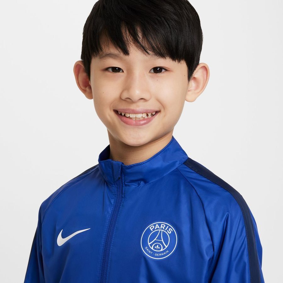 Paris Saint-Germain Veste Imperméable Academy AWF - Bleu Royal/Bleu Marine/Blanc Enfant