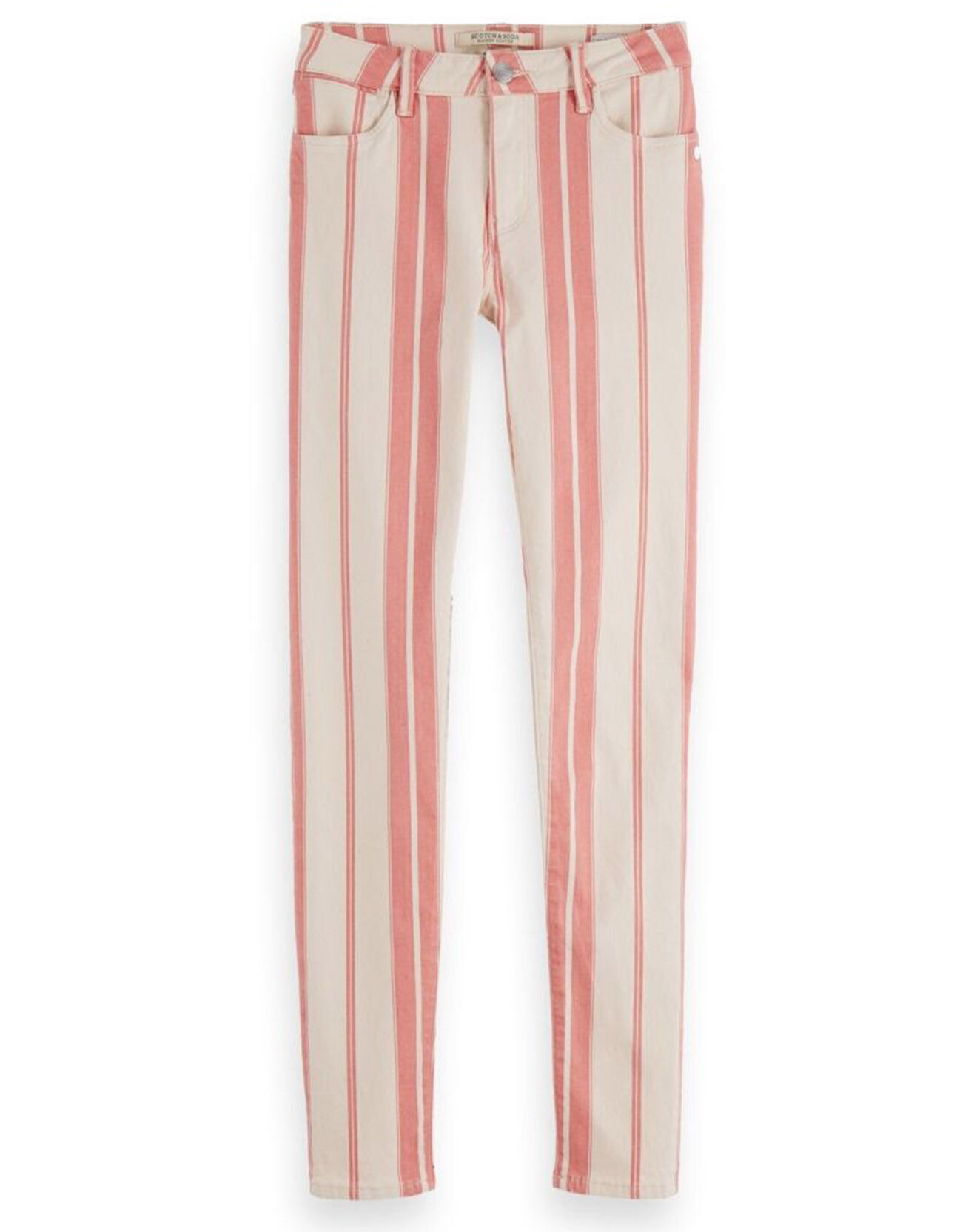 Scotch & Soda Jean à rayures rose/écru