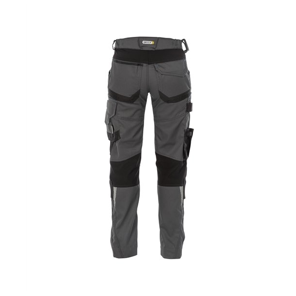 Dassy ® Dynax damearbejdsbukser med stretch og knælommer Grå/sort