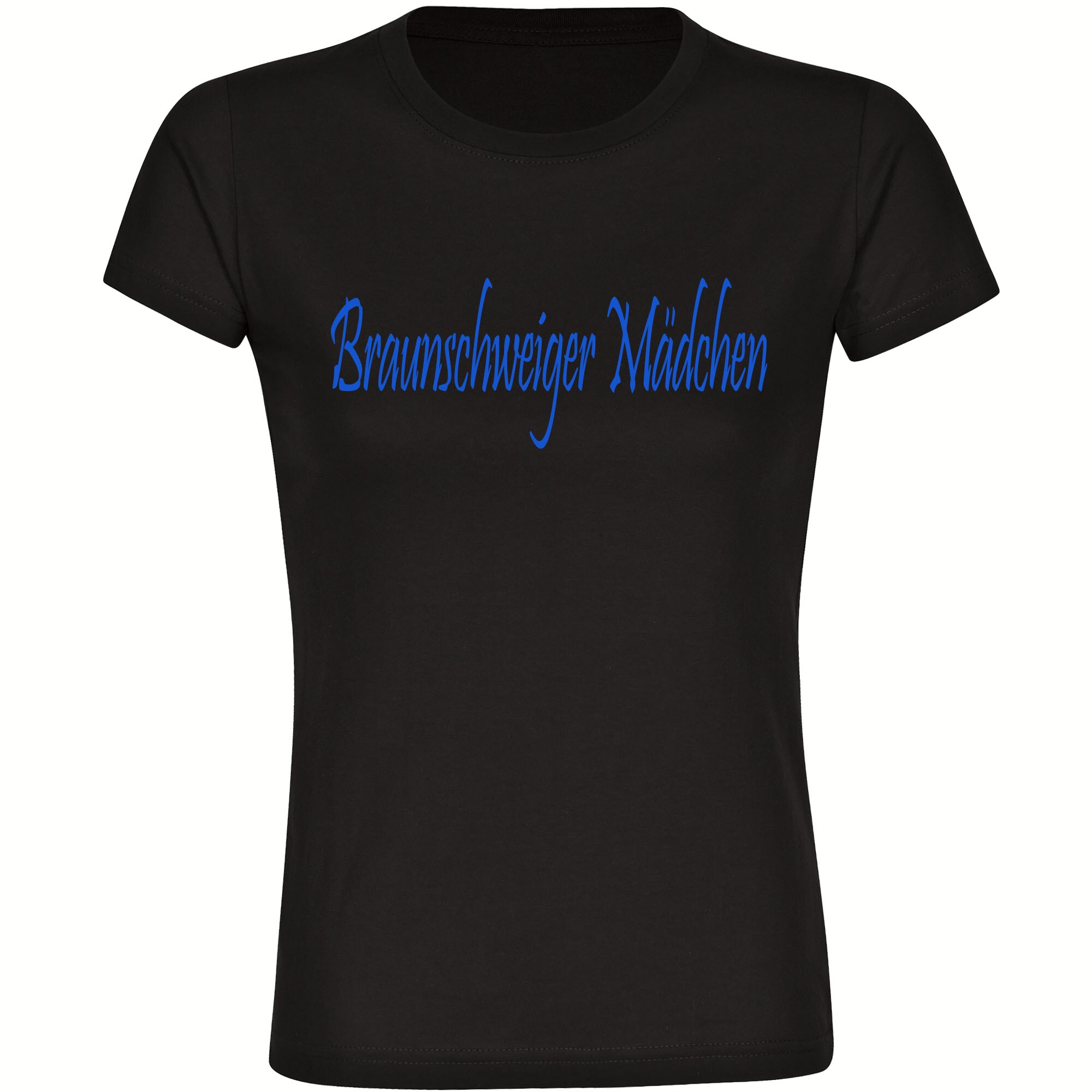 multifanshop® Kinder T-Shirt - Braunschweig - Braunschweiger Mädchen - Druck blau