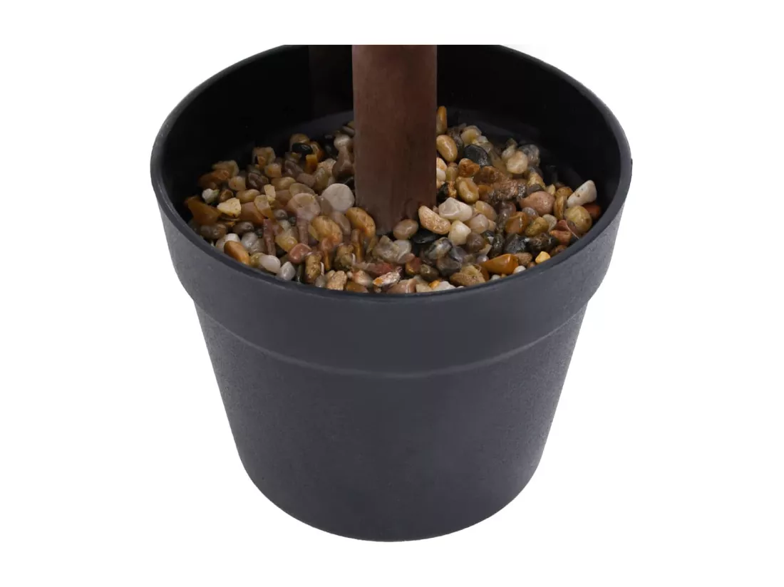 Plante de buis artificiel avec pot Forme de boule Vert 60 cm