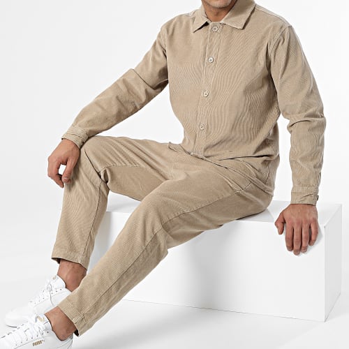 Ensemble Surchemise et Pantalon Beige