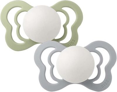 BIBS Couture Smokk 2-pack Lateks Str 1, Sage Glow/Cloud Glow