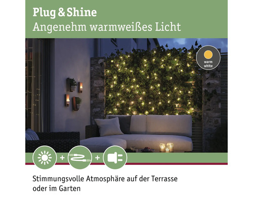 Paulmann Plug & Shine lichtsnoer IP44 48x 2 lm 3000 KL 5 m 24V
