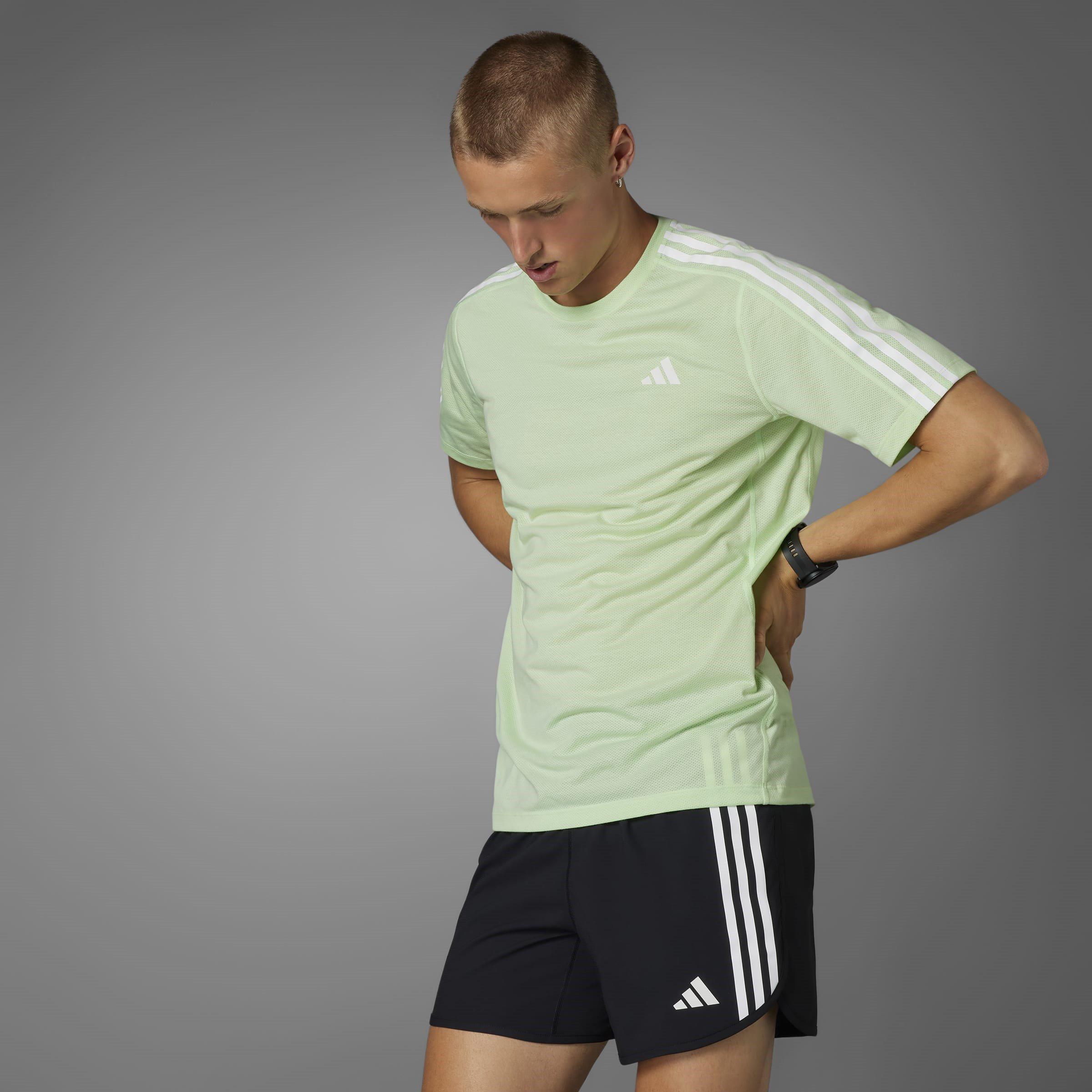 adidas Own the Run 3 Stripes T Shirt Mens