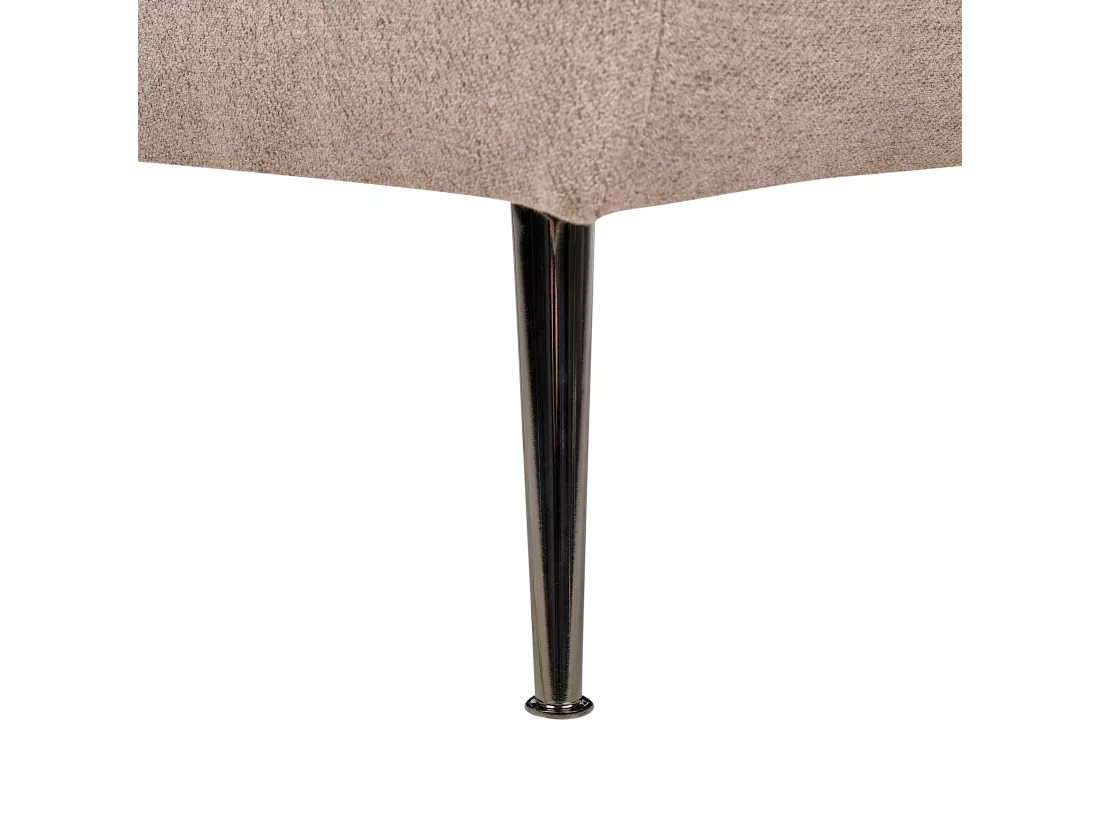 Divan côté droit en tissu marron clair RIOM
