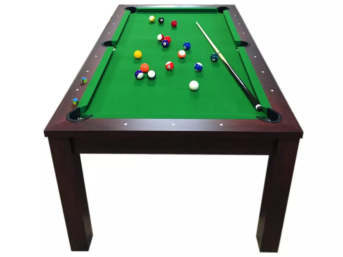 Table de Billard vert 7 Pieds convertible avec banquettes – Zefiro