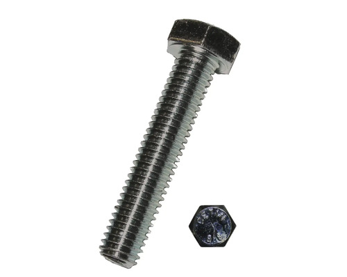 Zeskantschroef zonder schacht DIN 933 M6x16 mm verzinkt, 500 stuks