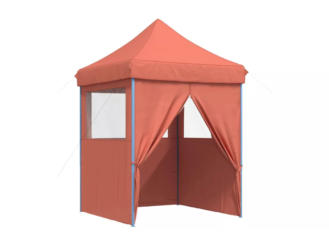Tente de réception pliable escamotable avec 4 parois latérales