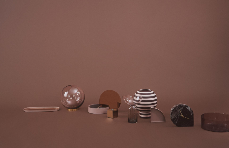 AYTM Globe vaas 17 amber/goud