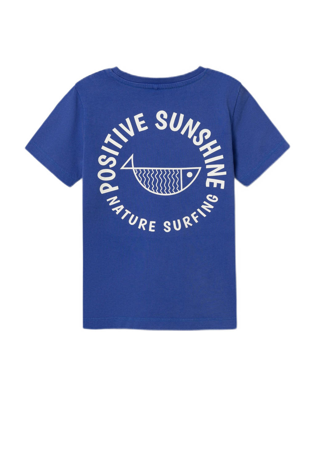 NAME IT T-shirt NKMFEMTEN met backprint hardblauw