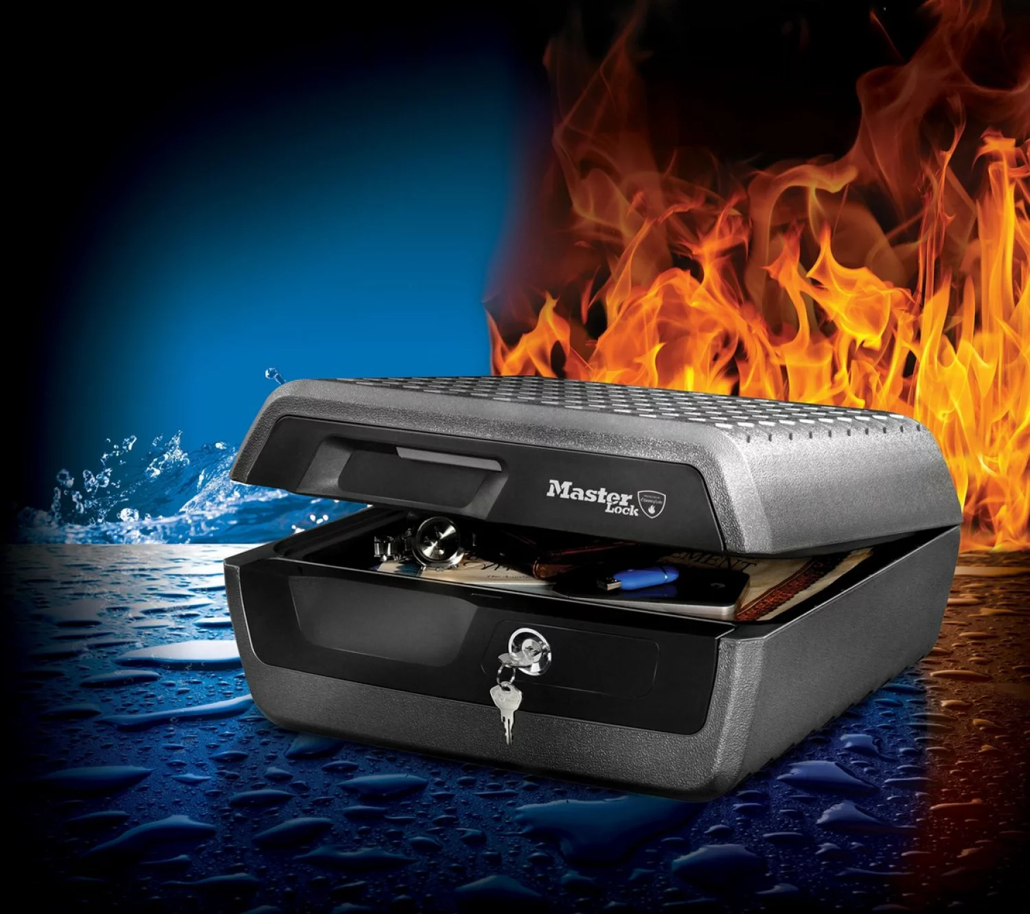 Master Lock LCFW30100 Gecertificeerde documentenkluis - Brand- en waterwerend - Cilinderslot