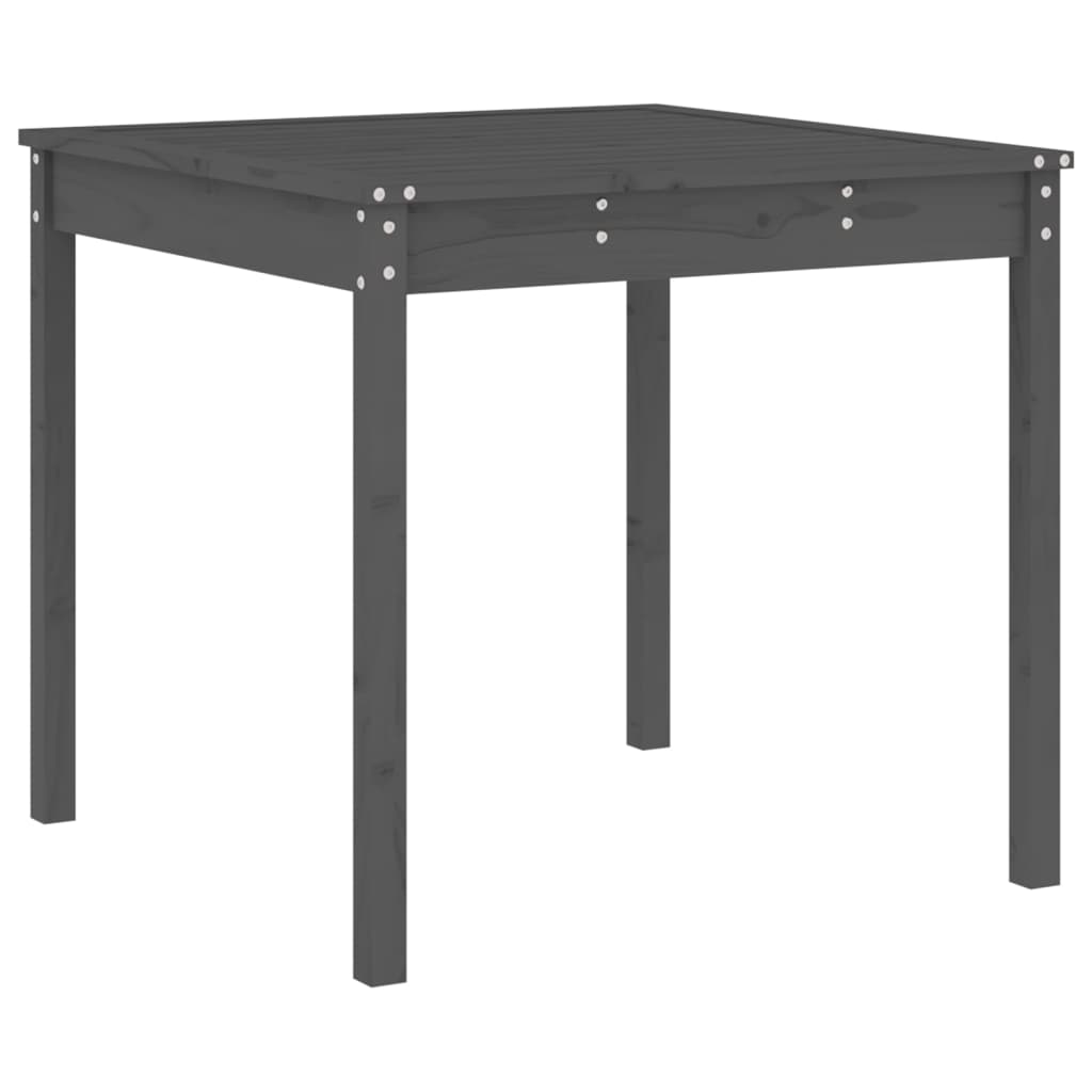 Ensemble à dîner de jardin 5 pcs gris bois massif de pin