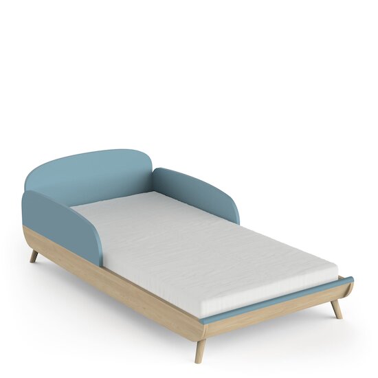 Firmiana Lit Bébé 70 x 140 + Kit évolutif inclus   Bleu Orage / Bois Naturel        de               CBA Meubles