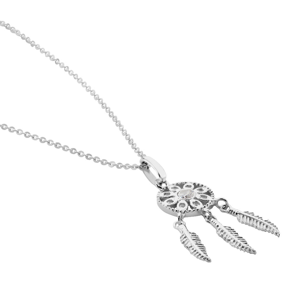 Collier Ioannina Argent Blanc Oxyde De Zirconium