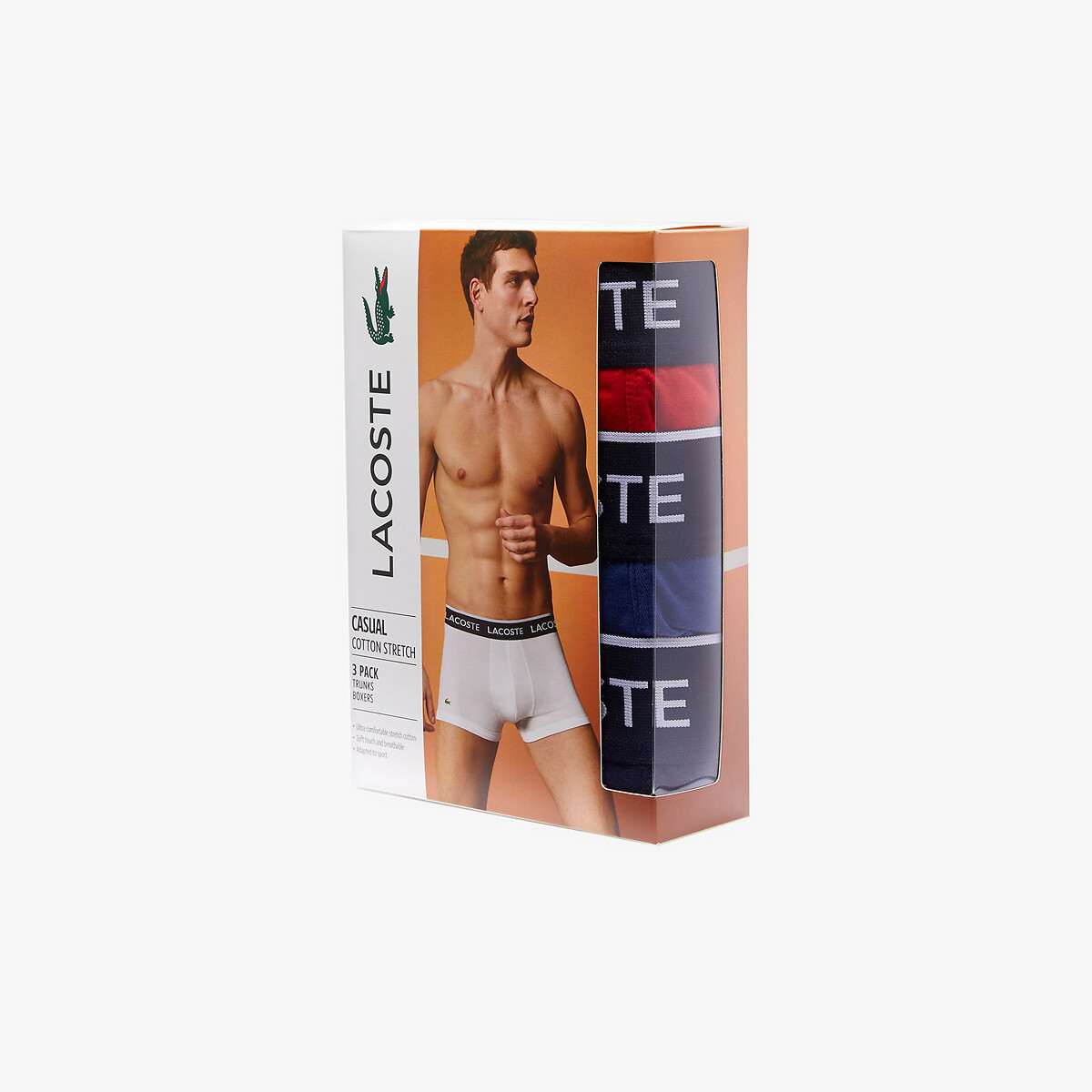 LACOSTE<br>Conjunto de 3 cuecas boxer