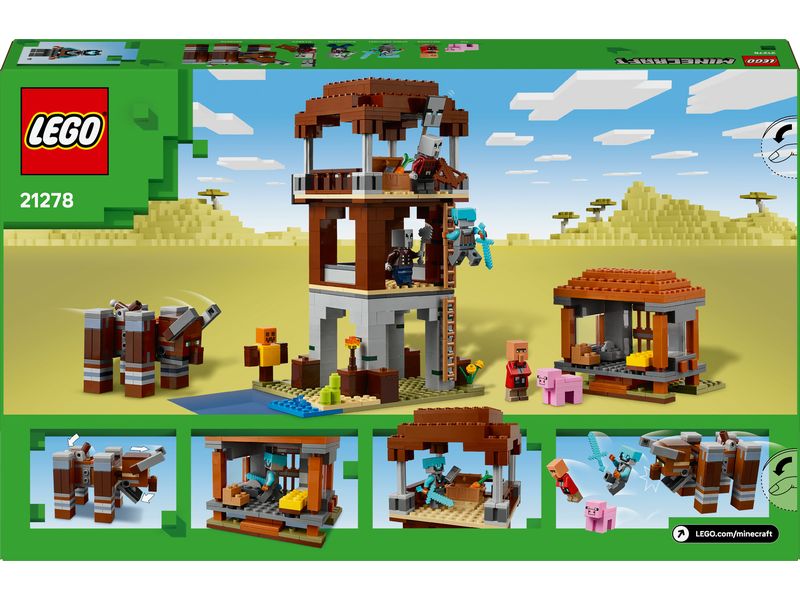 LEGO® Minecraft Ein Verwüster am Plünderer-Aussenposten 212 Bau- und Spielset für ein fantasievolles Spielerlebnis