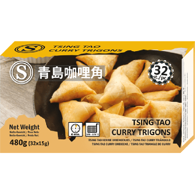Tsing Tao Bevroren Kerrie Driehoek Samosa 32x12.5g