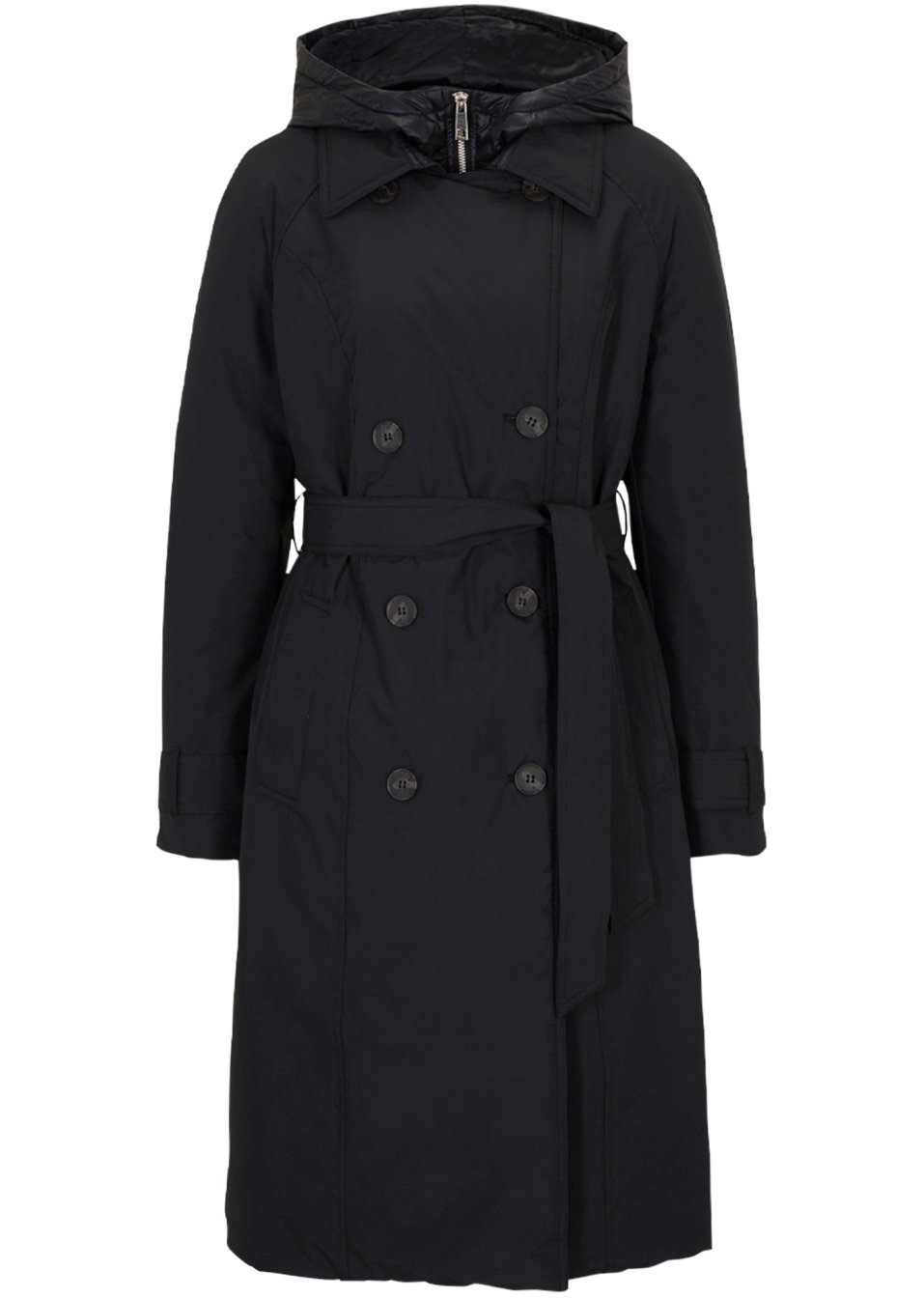 Trench-coat avec empiècement gilet sans manches et rembourrage