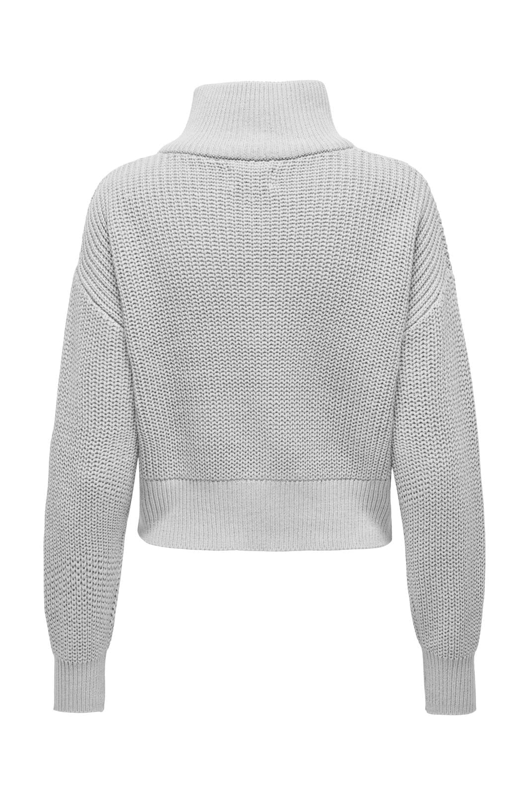 Only Onldoritta Ls Cable Zip High Neck Knt 4666545 light grey melange