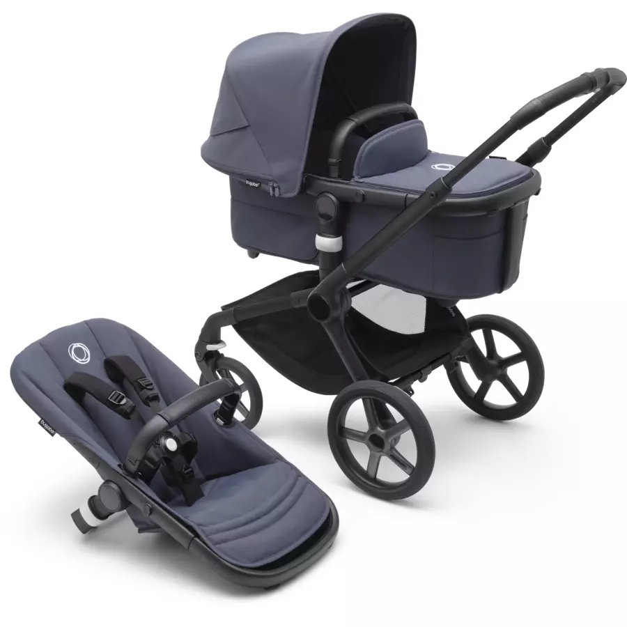 bugaboo Kombikinderwagen Fox 5 mit Zubehör GraphiteStormy Blue