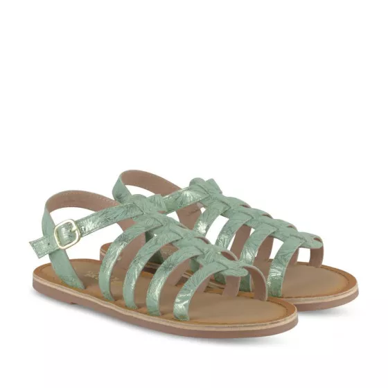 Sandales VERT LOVELY SKULL CUIR