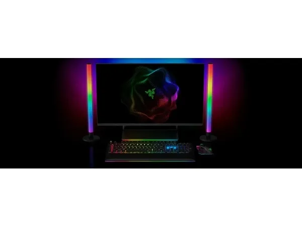 Razer Aether - Gulvstående lysbar - LED - 9 W - RGB-lys (pakke med 2)