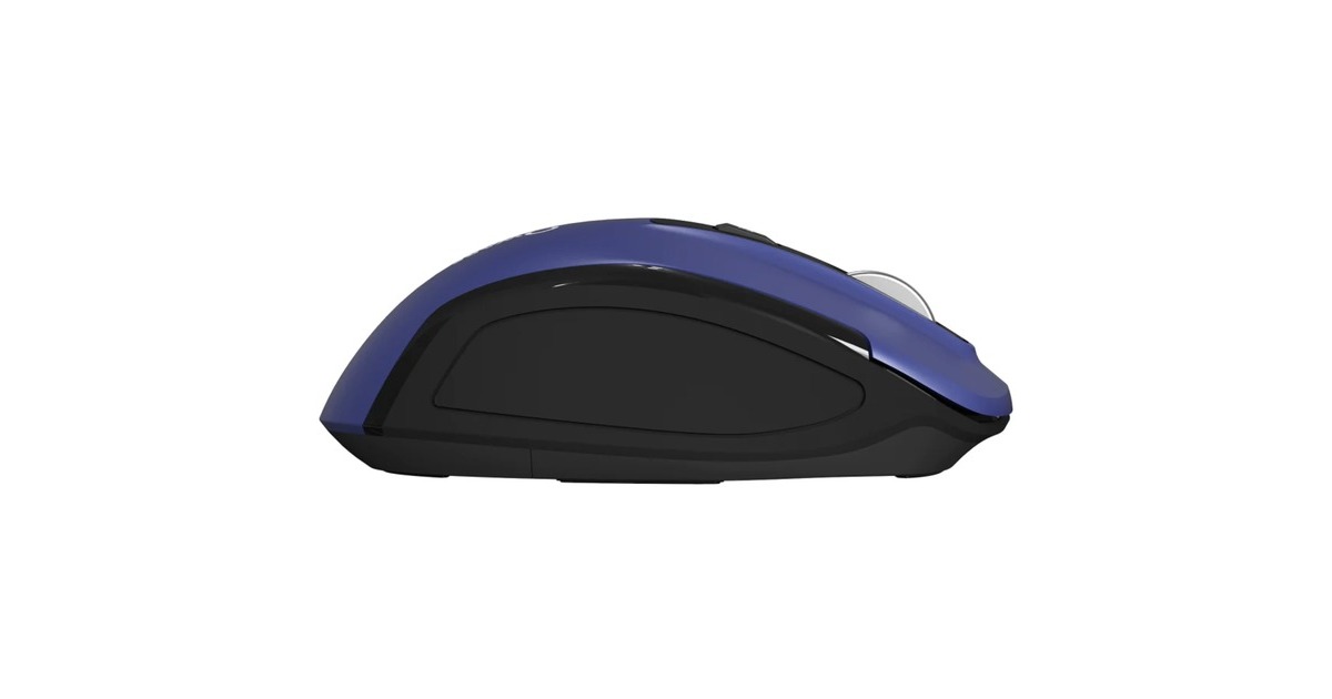 QwareGlasgow Draadloze Muis  (Zwart/blauw, 800 - 1600 DPI, 2,4 GHz USB | Bluetooth 5.0)
