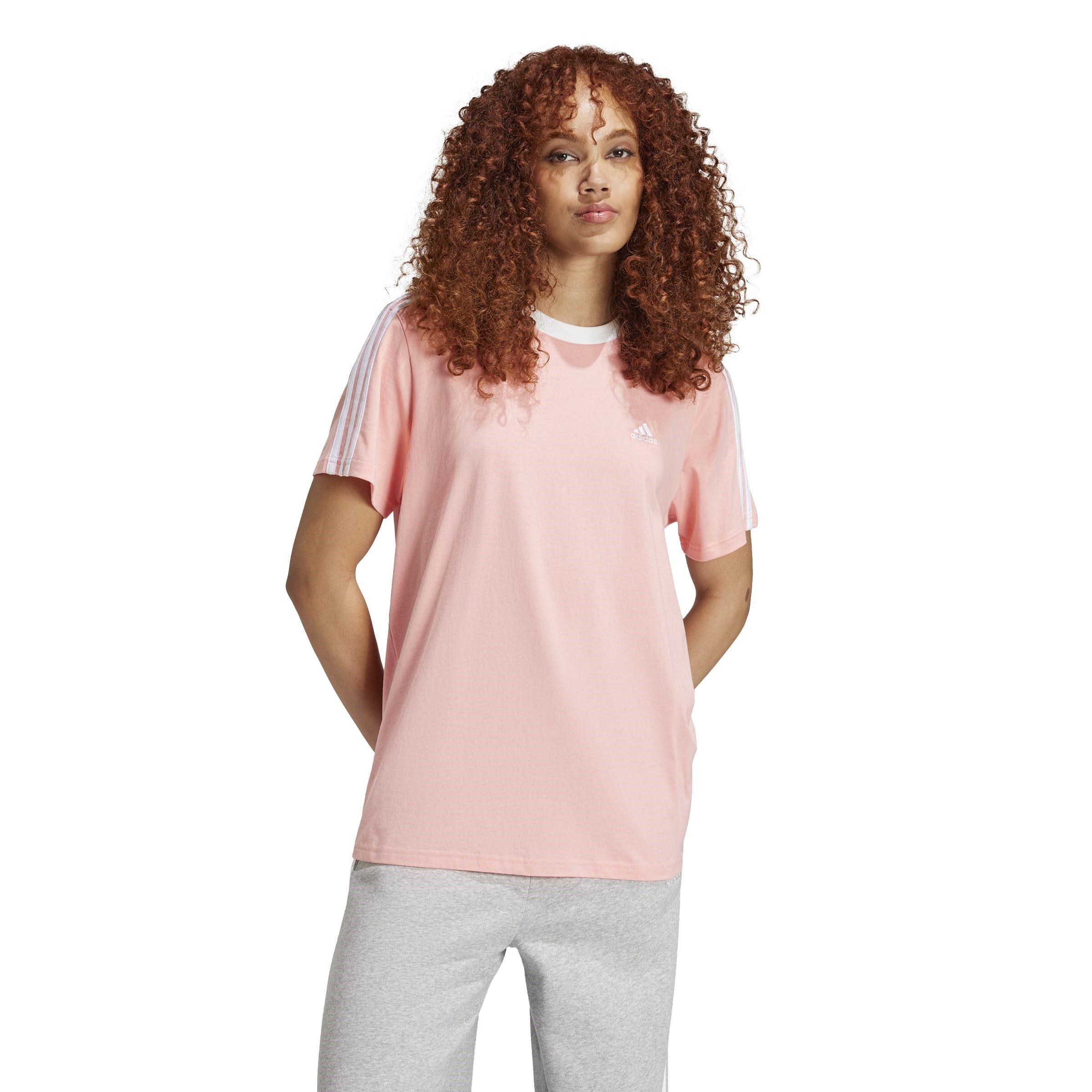 adidas Essentials 3 Stripe T-Shirt Womens