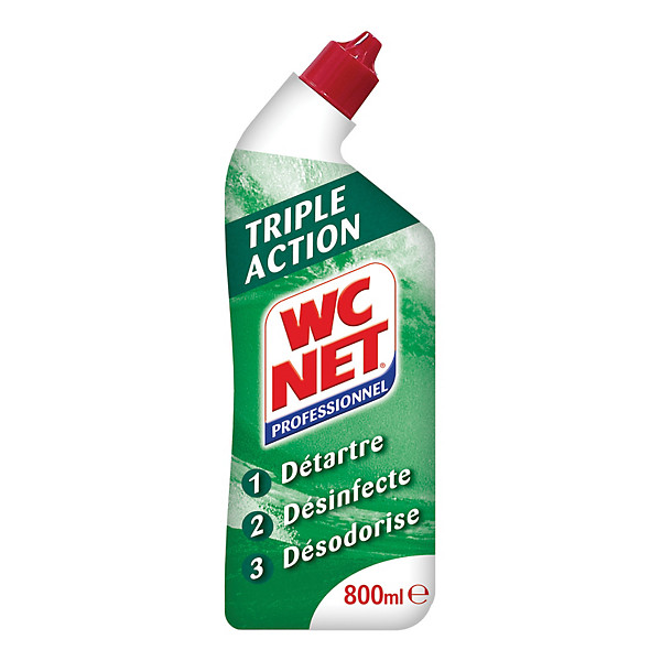 Gel WC désinfectant détartrant WC Net triple action 800 ml