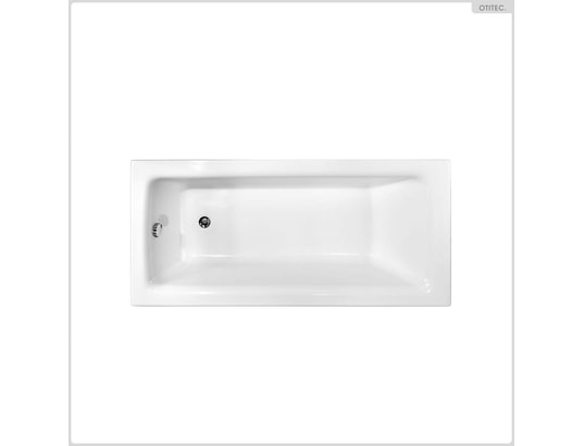 OTITEC - Baignoire rectangulaire - 160 x 75 cm - sans habillage - ave...