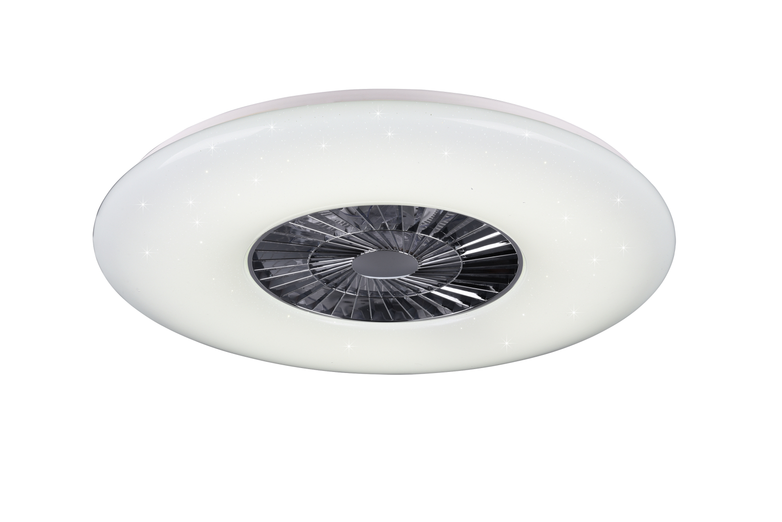 Deckenventilator - Chrom-weiß - mit LED - Ø 75 cm