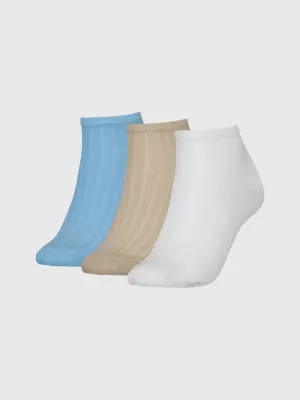 Pacote com 3 pares de meias curtas em espinha de peixe