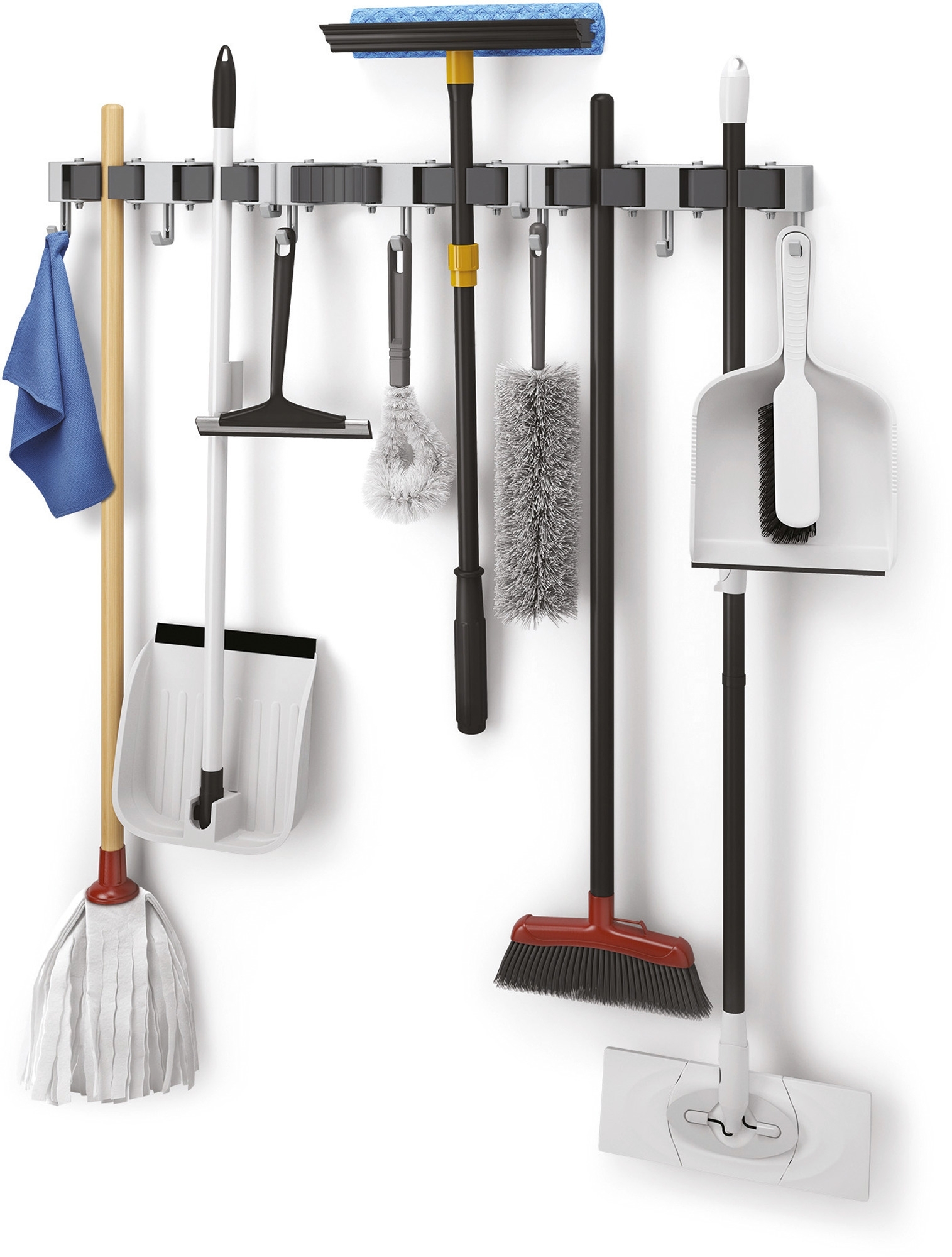 Metaltex Hang-up 6 Klemmleiste für Besen 3-er Set