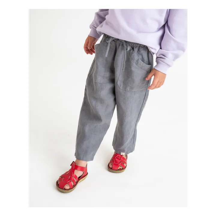 Matona Pantalon Lin | Bleu gris