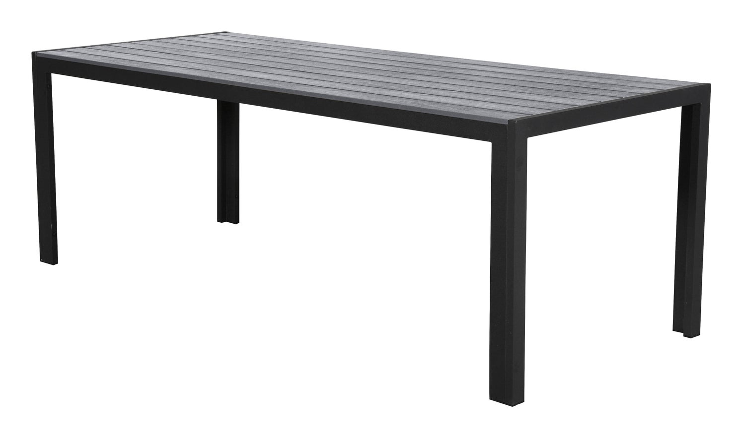 Herfsttuintafel, 205 cm, zwart/grijs. 205 x 90 x 75 cm