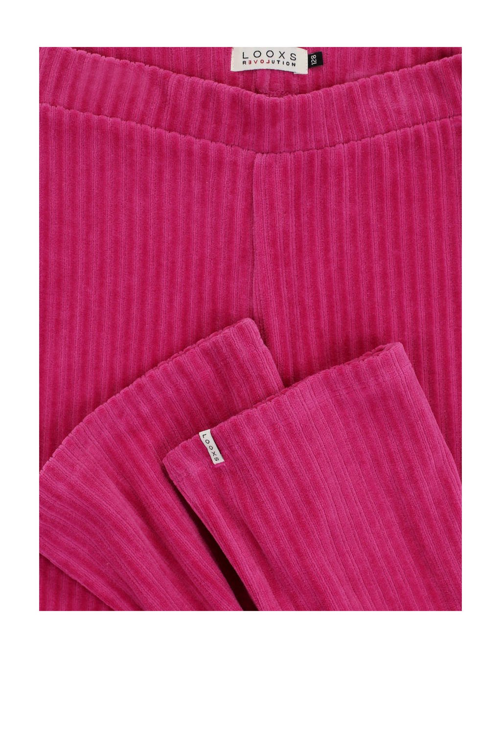LOOXS little corduroy flared flared broek roze
