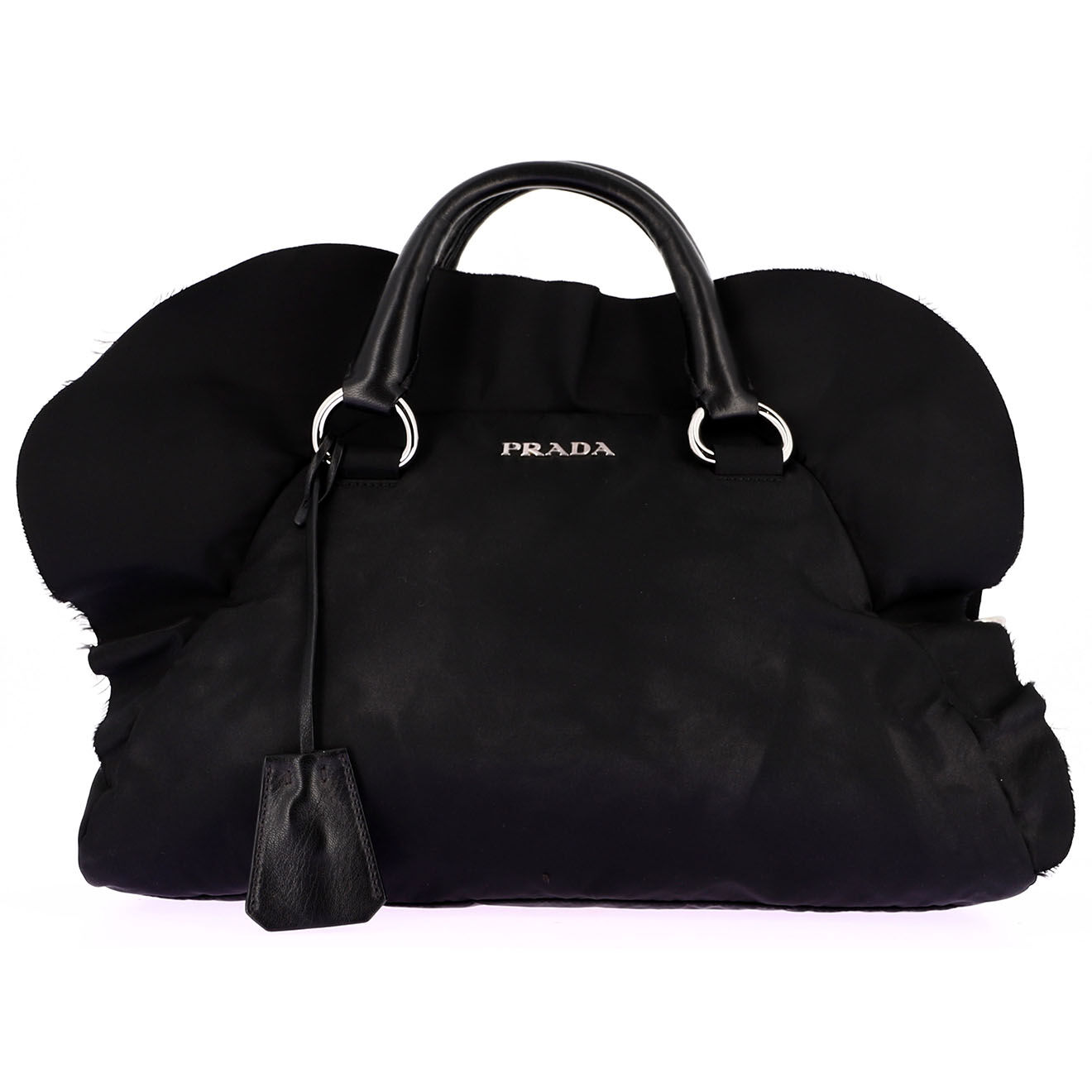 Prada Sac à main en Toile noir - Très bon état - Longueur 34 cm