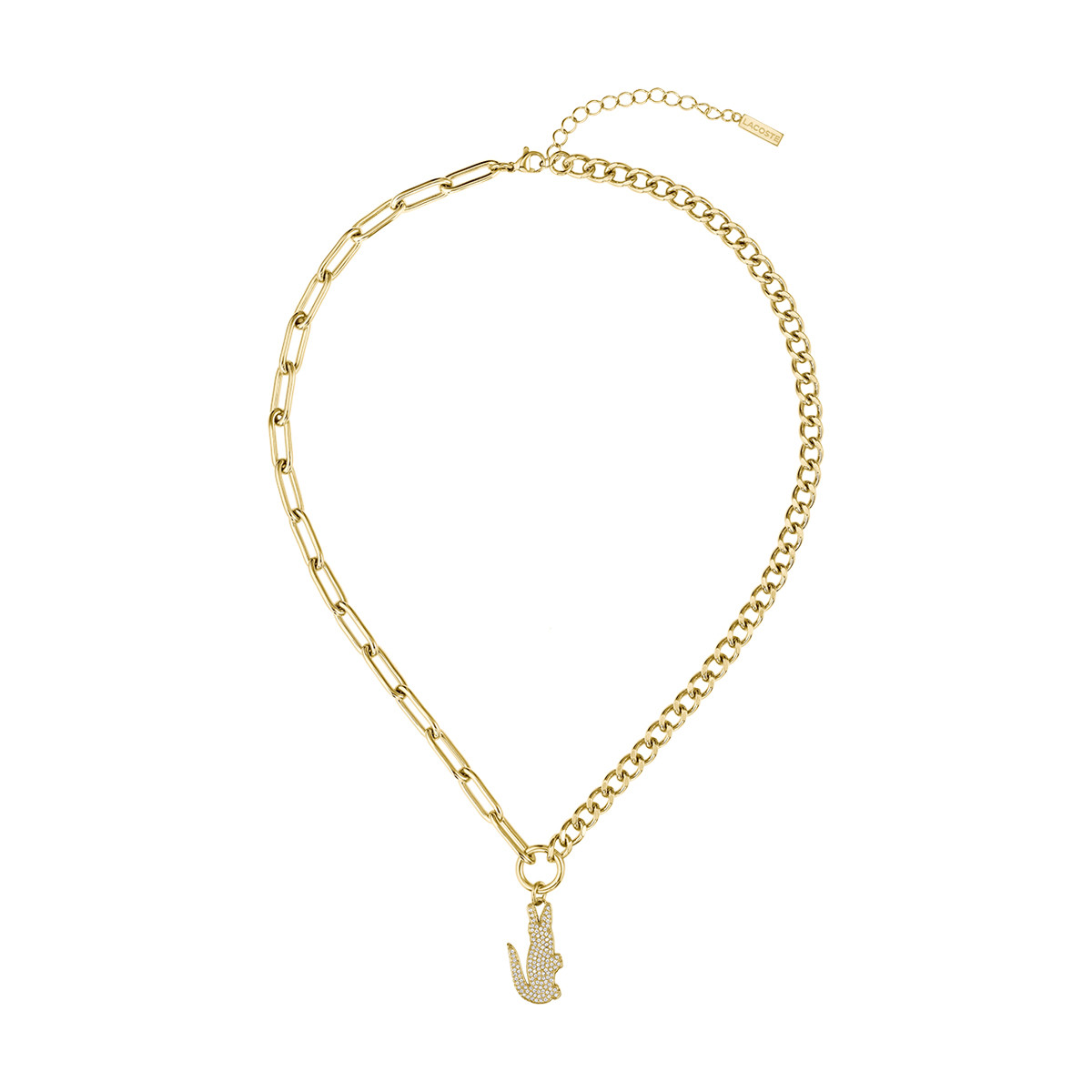 Collier LACOSTE acier doré