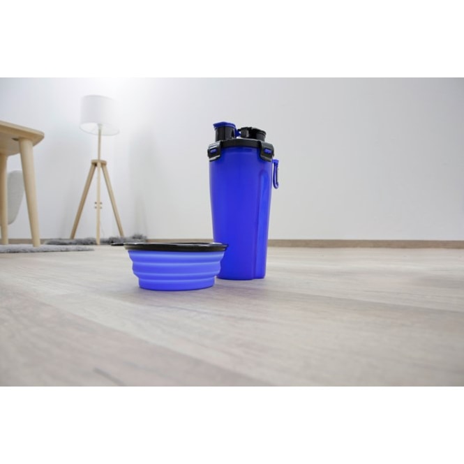 Hundezubehör - Futter- und Wasserbehälter - blau