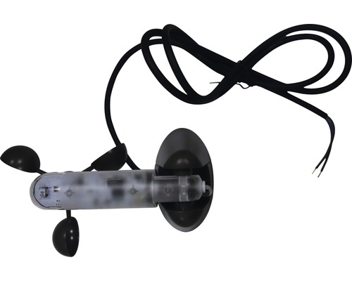 Wind- en zonsensor, antraciet, voor gemotoriseerde zonneschermen, inclusief 1,5 m netsnoer.