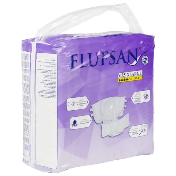 Flufsan Voksenbleier engangs 15 stk str XL