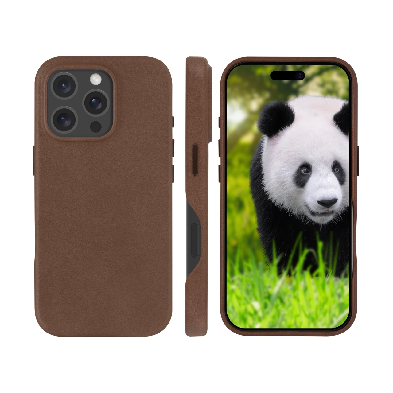 iPhone 16 Pro MagSafe Echtleder Hardcase Hülle Roskilde Recycled (RO61GT006352) - Dark Tan