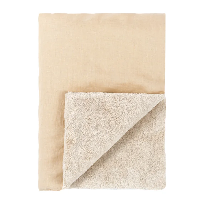 Nobodinoz - L1N0 Baby Winterdecke, 70 x 100 cm, greige (bestickt)