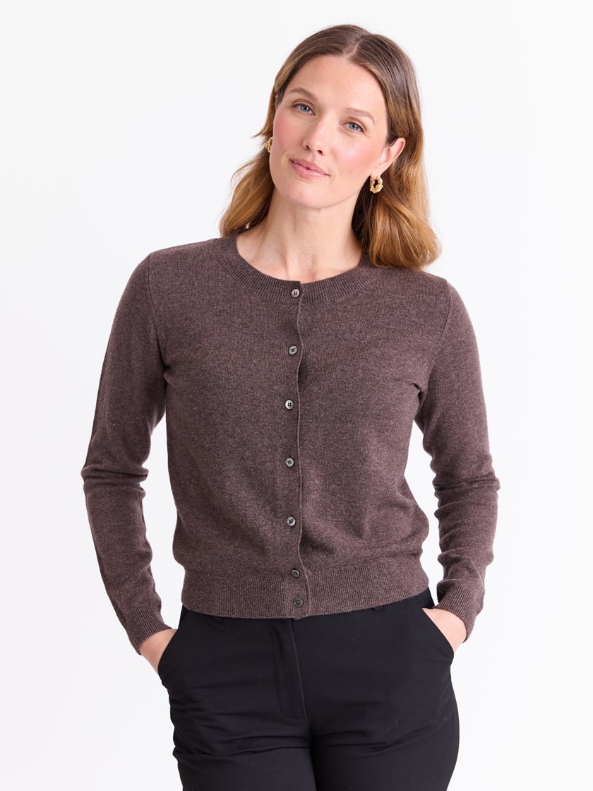 Vita merinocardigan Chocolate Brown