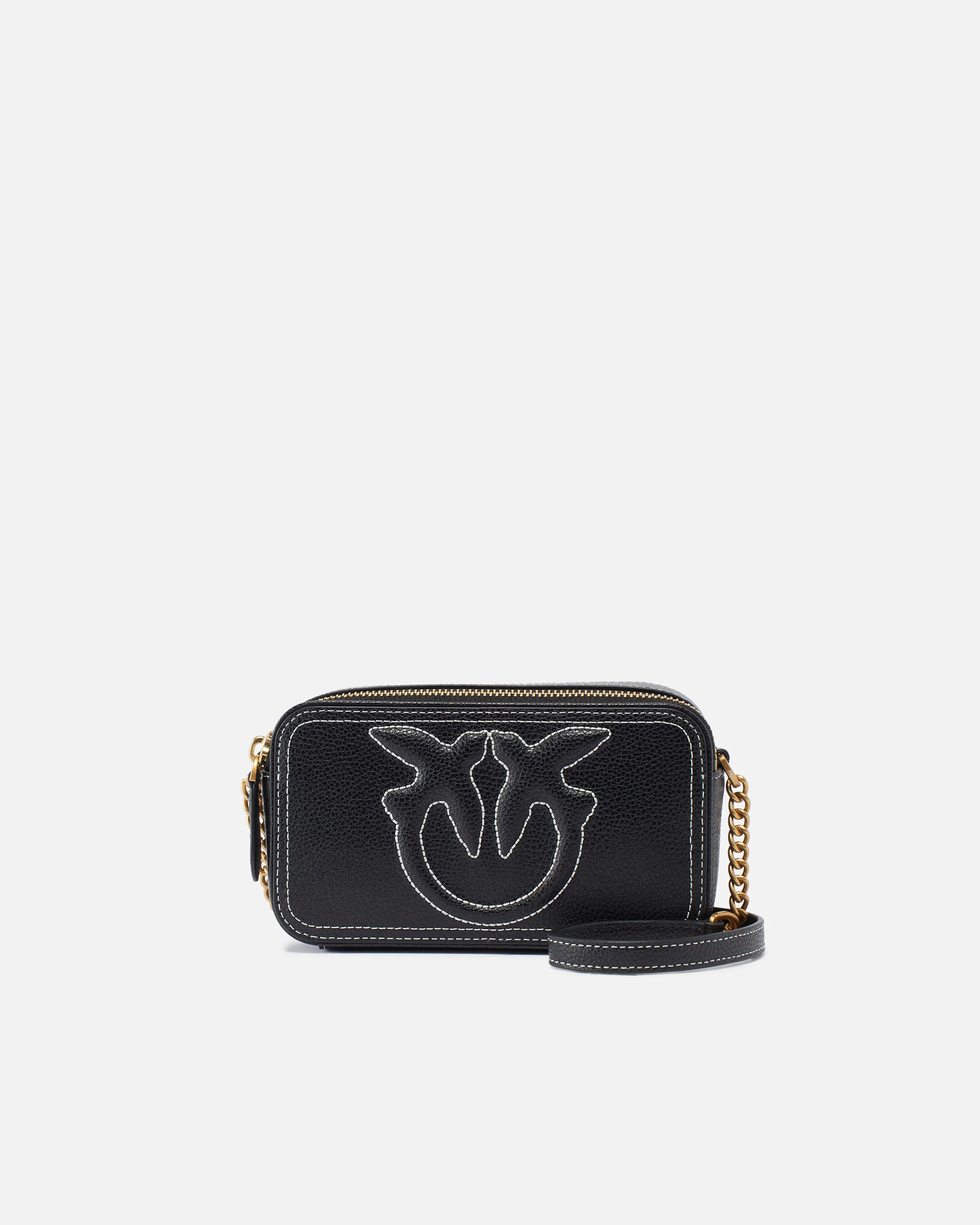 Petit sac à bandoulière avec logo love birds en relief | Noir