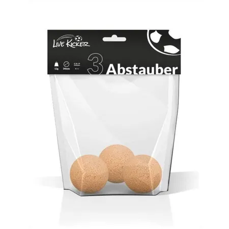 Live Kicker Ersatzbälle Abstauber aus Kork, 3 Stück