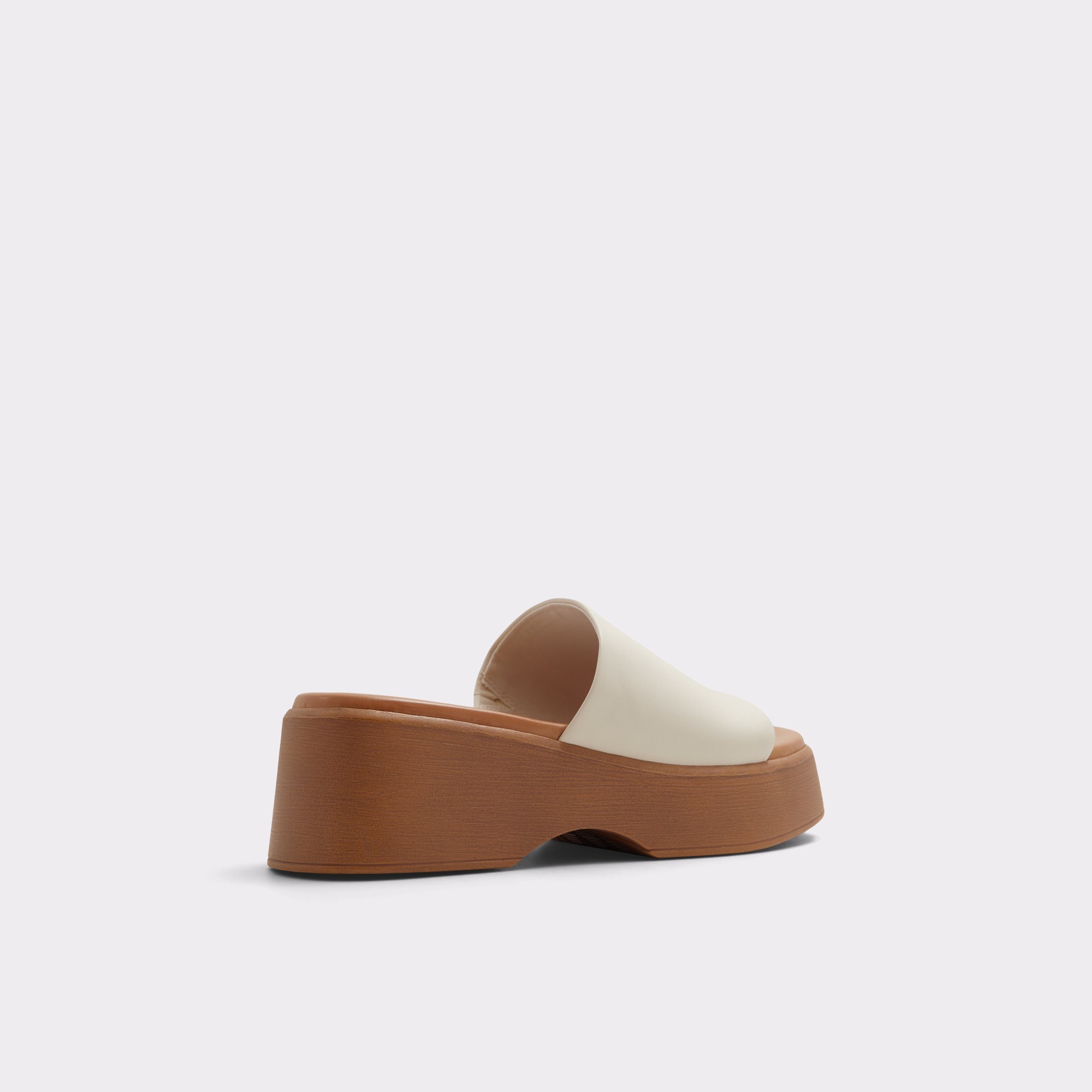 Yassu White Leather Women Platform sandals