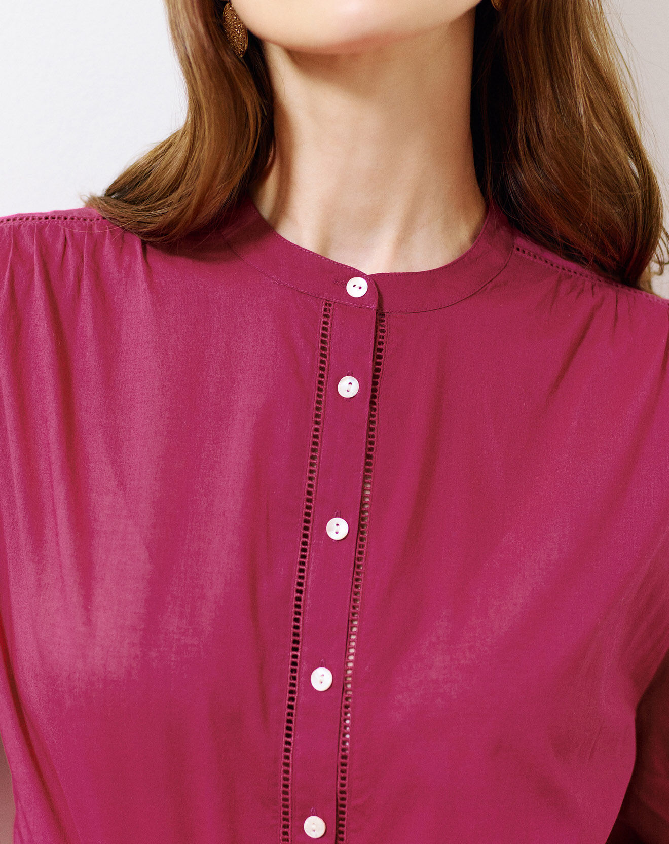 Caroll Chemise en Popeline Clarisse groseille