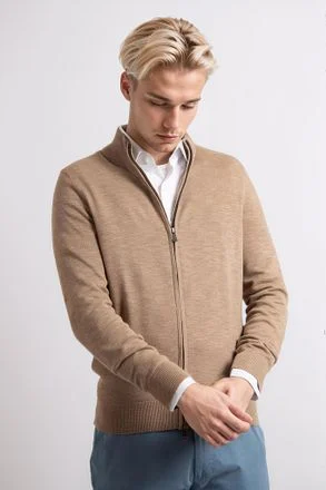 Suitable Vest Slub Yarn Beige CA-FZ-SLUBPLAIN-25.01 FCD 34305 desert kopen